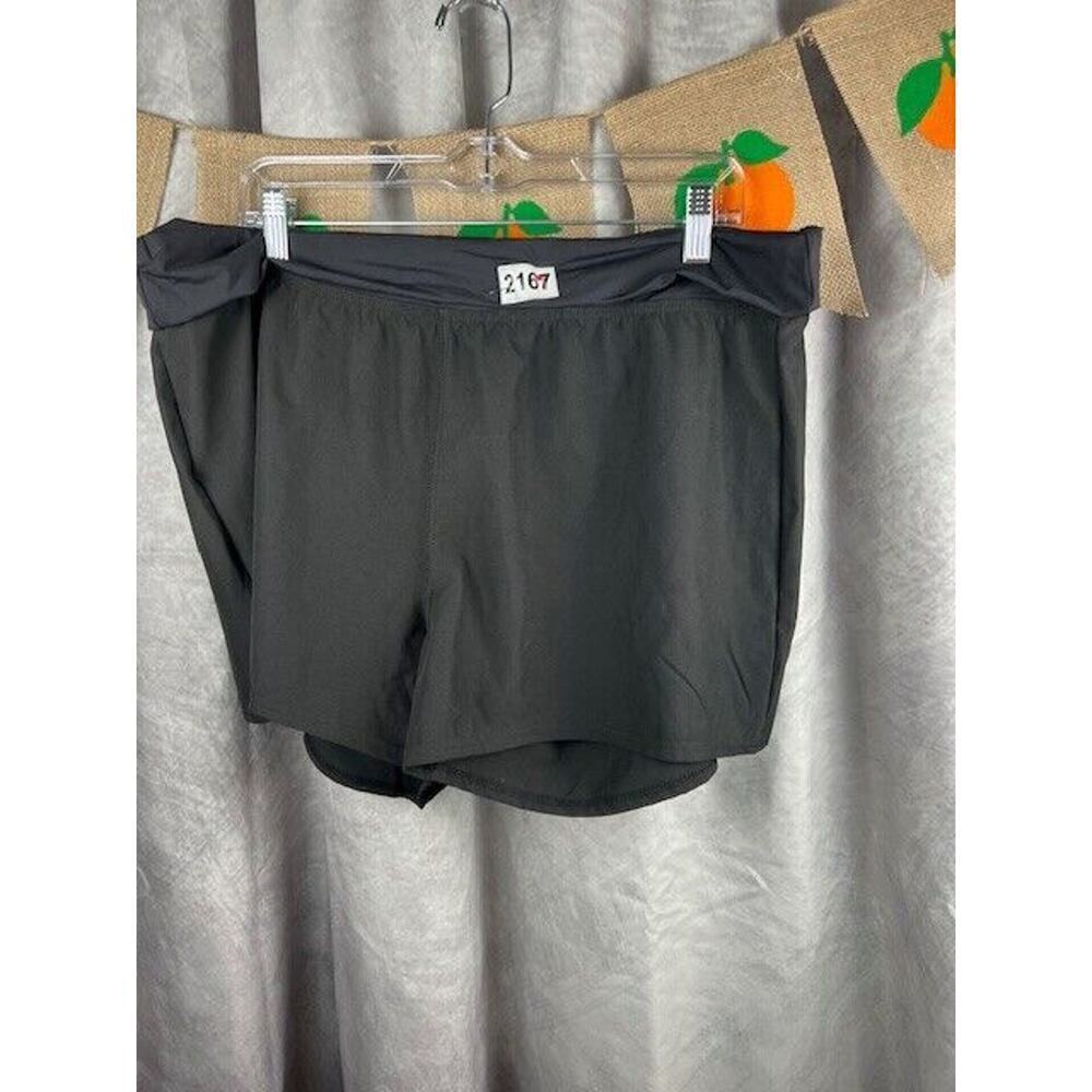 La Blanca Womens Soft Waistband Board Shorts Size L Black Fold Over NWT